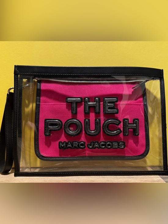 Marc Jacobs Handbags - Marc Jacobs Clear Wristlet with Hot Pink Insert and Black Trim